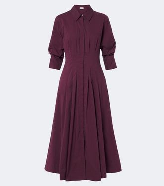 SIMKHAI Vestido Jazz de popel&iacute;n de algod&oacute;n plisado