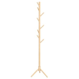 HOMCOM Coat Rack Bamboo Coat Stand With 8 Hooks For Handbags - Natural wood finish | TJ Hughes