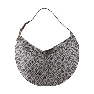 Tory Burch Tassen, Dames, Blauw, ONE Size, Su&egrave;de, T Monogram Balloon Bag