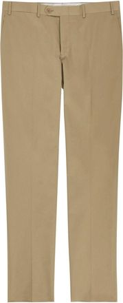 Canali Tapered-leg Stretch-cotton Poplin Trousers - Stone - 54 (IT54 / Xxl)