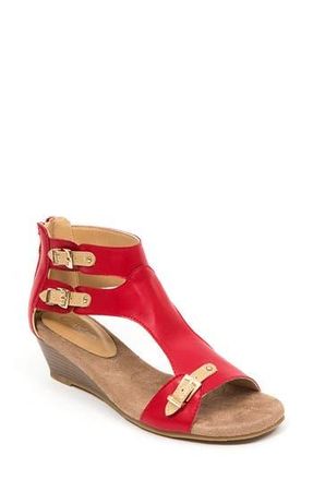 Ninety Union Softy Wedge Heel Sandal in Red at Nordstrom Rack, Size 11