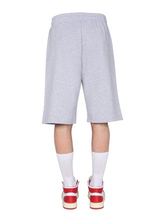 Hinnominate Logo Cotton Bermuda Shorts - Gray