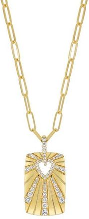 Bony Levy Kiera Diamond Medallion Pendant Necklace in 18K Yellow Gold at Nordstrom, Size 20