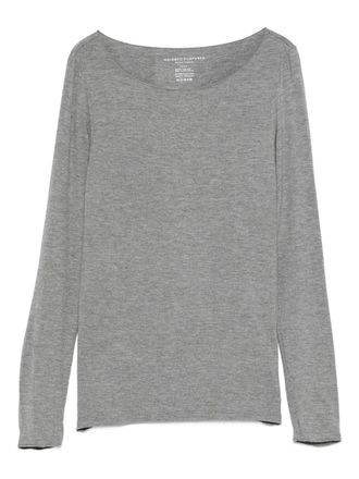 Majestic Filatures boat-neck long-sleeve top - women - Fabric - II - Grey