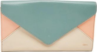 Chlo&eacute; Portemonnee met colourblocking - Beige