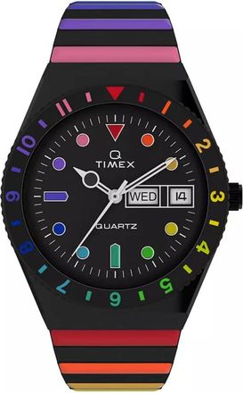 Timex Womens Q Timex Rainbow Black Dial Watch