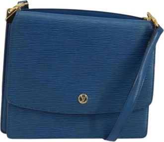 Louis Vuitton Pre-owned Cross Body Bags, female, Blue, Size: ONE SIZE Pre-owned Leather Cross Body Bag