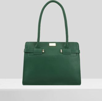 Paul Costelloe Womens Tirso Leather Shoulder Bag - Green - One Size