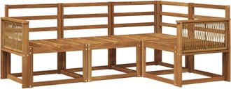 vidaXL Conjunto De Sof&aacute;s De Exterior 4 Uds. Natural Vidaxl