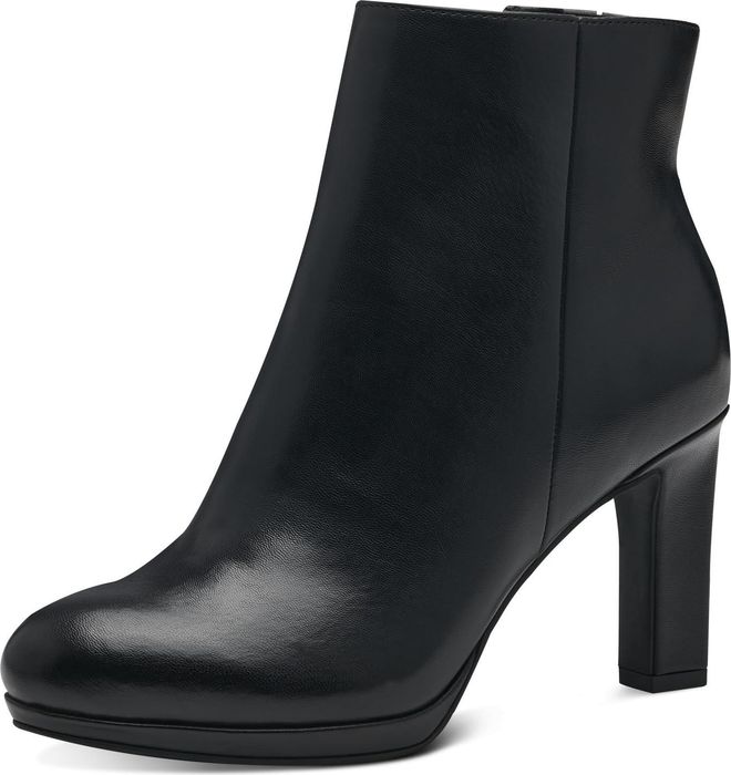 MARCO TOZZI Damen Stiefeletten Aus Leder Mit Absatz Und Reißverschluss – Elegant & Bequem