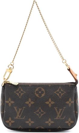 Louis Vuitton Pre-owned Mini Bags, female, Brown, Size: ONE SIZE Pre-owned Monogram Pochette Accessoires Clutch