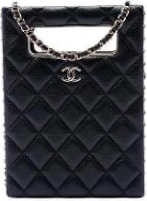 Chanel Pre-owned Quilted Mini Crossbody - Dames - Vintage Mini Tas - Zwart - ONE Size - Leer - Vintage