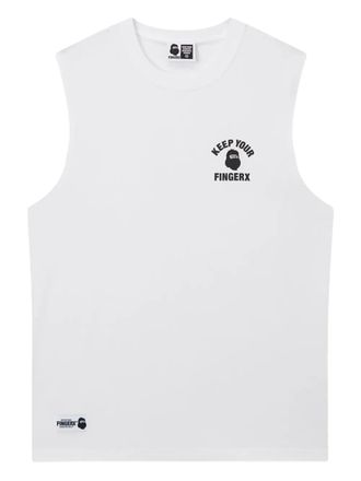 Fingercroxx graphic-print sleeveless vest - men - Cotton - S - White