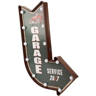 Wanderlust Deco Placa Luminosa De Pared De Plastico Azul 43x64x10