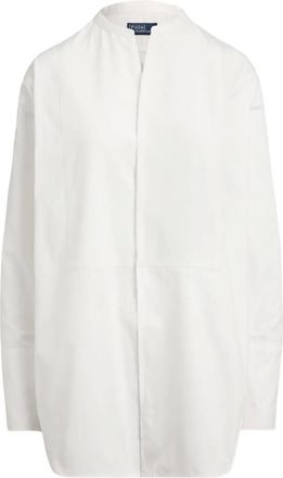 Polo Ralph Lauren Camicia in cotone con colletto alla coreana - Bianco