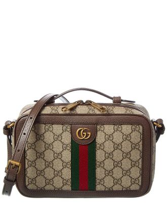 Gucci Ophidia Small Gg Supreme Canvas & Leather Camera Bag
