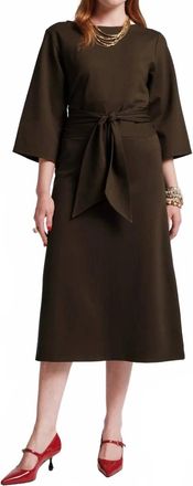 Frances Valentine Whitney Wrap Dress In Olive