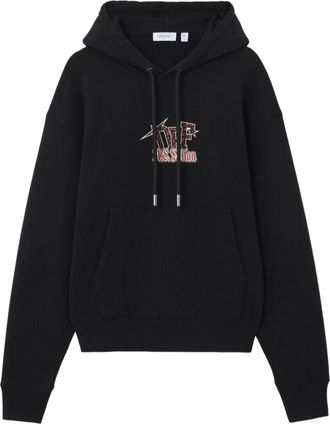 Off-white x c/o AC Milan Arrow Hoodie Black Red 44MBB12NG25F001125