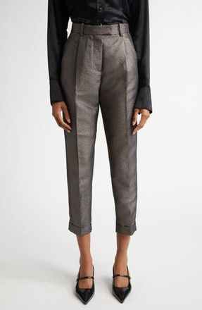 Reiss Sienna Metallic Pants in Dark Gold at Nordstrom Rack, Size 12