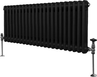 MonsterShop Traditional 2 Column Radiator - 300 x 1012 mm - Black