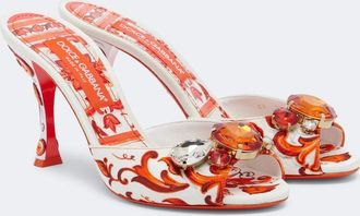 Dolce & Gabbana Majolica embellished brocade mules
