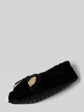 Capelli Hausschuhe aus Kunstfell in Black, Gr&ouml;&szlig;e M/L