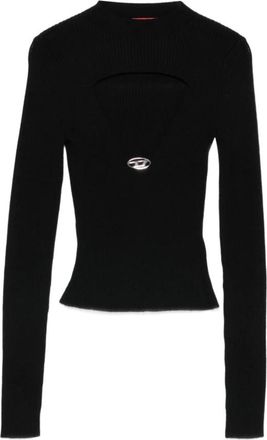 Diesel M-Olina Sweater - Dames - Ronde hals truien - Zwart - XS - Wol - Truien & Vesten