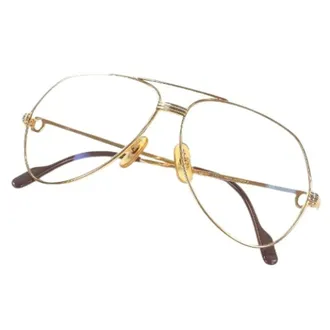 Cartier Pre-owned Accessories, male, Yellow, Size: ONE SIZE Pre-owned Trinity Two Bridges Sunglasses