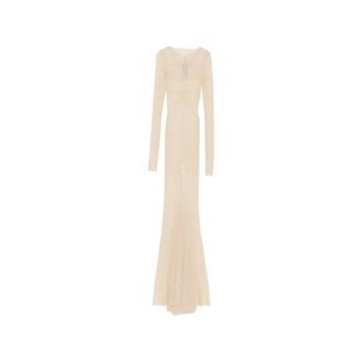 Rick Owens Gowns, female, Beige, Size: XS Temple Gown