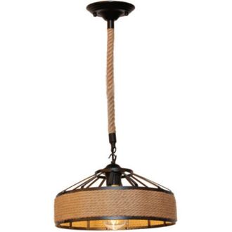 OEM L&aacute;mpara Colgante De Metal Para Interiores, &Oslash;30 Cm, Estilo Retro Vintage, Con Cuerda De C&aacute;&ntilde;amo, Para Techo