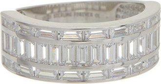 Sterling Forever Silver Cz Kate Baguette Eternity Ring