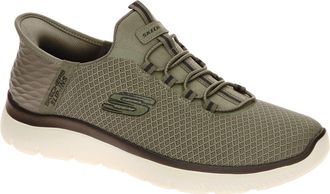 Skechers Slip Ins Summits High Range Mens Runners Olive 9.5 UK