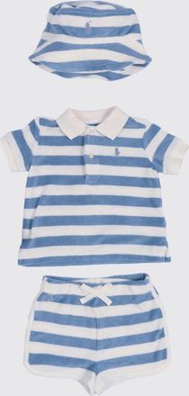 Polo Ralph Lauren Set 3 pezzi da bambino con polo a righe in cotone