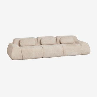 Sklum Sof&aacute; Modular De 3 Piezas En Chenilla Envasado Al Vac&iacute;o Merida Sklum