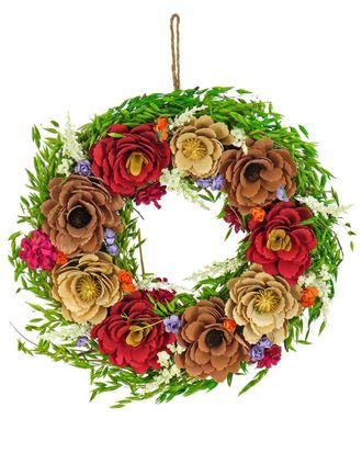 National Tree Company Spring Blooms Floral Wreath