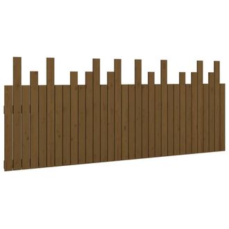Berkfield Home Wall Headboard Honey Brown 204x3x80 cm Solid Wood Pine | Size: 204 x 3 x 80 cm