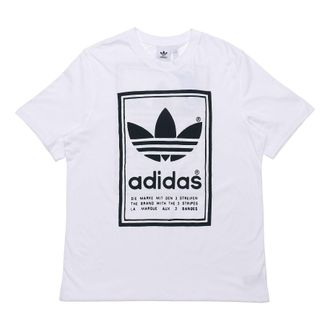 adidas originals Vintage Tee White Round Neck Breathable Short Sleeve ED6916