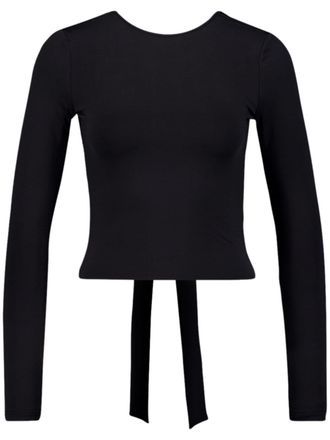 Balenciaga knot-detail long-sleeved top - Black