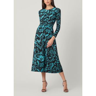 Shoshanna Max Highgate Floral Dress in Jet/teal at Nordstrom, Size 12