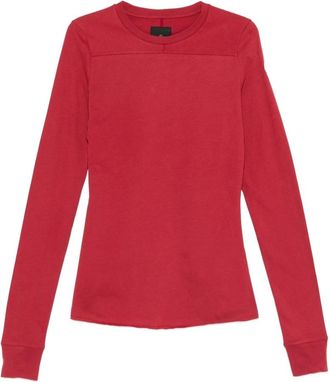 Moncler Blouses, male, Red, Size: XS Knitted Girder LS T-shirt