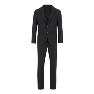 Giorgio Armani Single Breasted Suits, male, Black, Size: 2XL Soho Line Suit