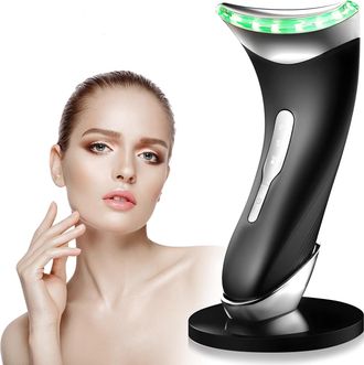 OEM Masajeador Facial, Tratamiento Antiarrugas, 3 Modos, Terapia De Calor A 45 &deg;c, Masaje Facial Ems Gua Sha, Reafirmaci&oacute;n De Rostro Y Cuello