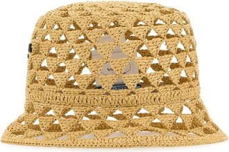 Prada Natural Raffia Bucket Hat