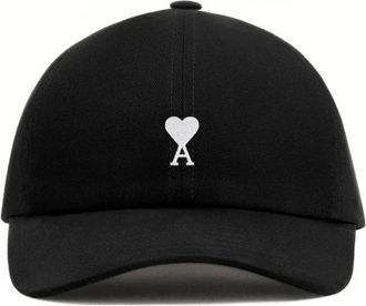 Ami Ami de Coeur Embroidery Cap - - Accessories - Uomo - Nero - ONE SIZE