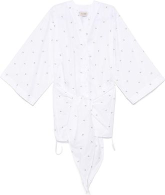 The Attico Logo-Embroidered Mini Dress - Womens - Cotton/Polyester