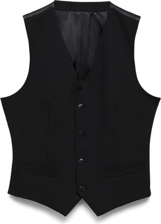 Mango Paris Superslim Fit Stretch Suit Vest in Black at Nordstrom, Size 40