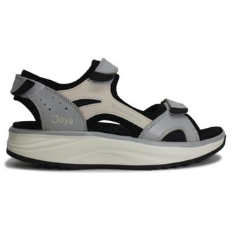 Joya Komodo Full Grain Leather Womens Hook and loop Sandals - Light Blue White - Size:UK 6.5