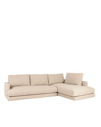 Deco Wood Sof&aacute; 3/4 plazas con chaise longue derecho tono beige 275x190cm