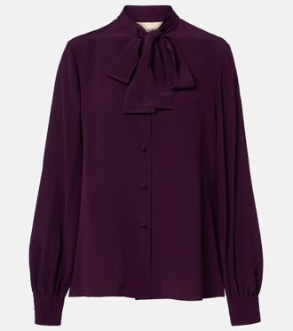 Valentino Blusa in cr&ecirc;pe de chine di seta