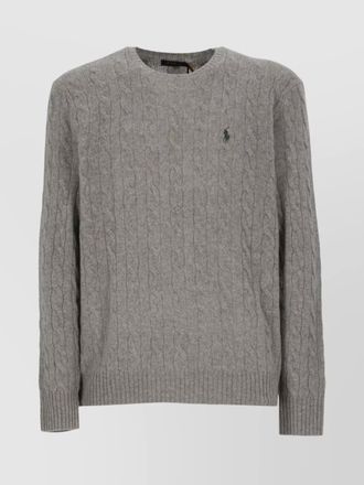 Ralph Lauren cashmere wool cable knit crewneck sweater